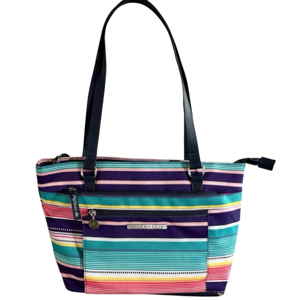 ❤️❤️❤️Lily Bloom Colorful Striped Tote Bag with Loads of Storage🩷🩷🩷